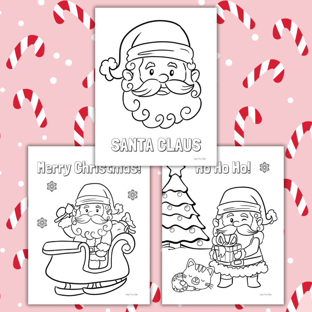 Free Printable Santa Coloring Pages For Christmas Simply Full Of Delight Free Printable Santa Coloring Pages For Christmas Simply Full Of Delight