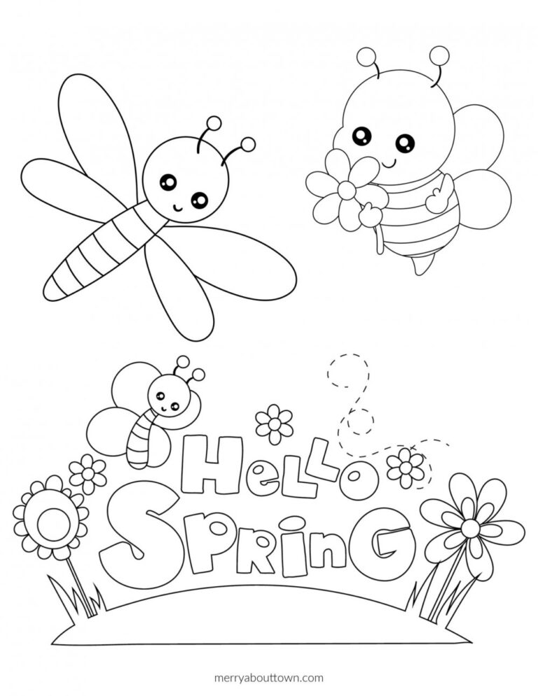 Free Printable Spring Coloring Sheets Merry About Town