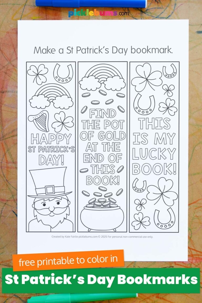 Free Printable St Patrick s Day Bookmarks To Colour Picklebums Free Printable St Patrick s Day Bookmarks To Colour Picklebums