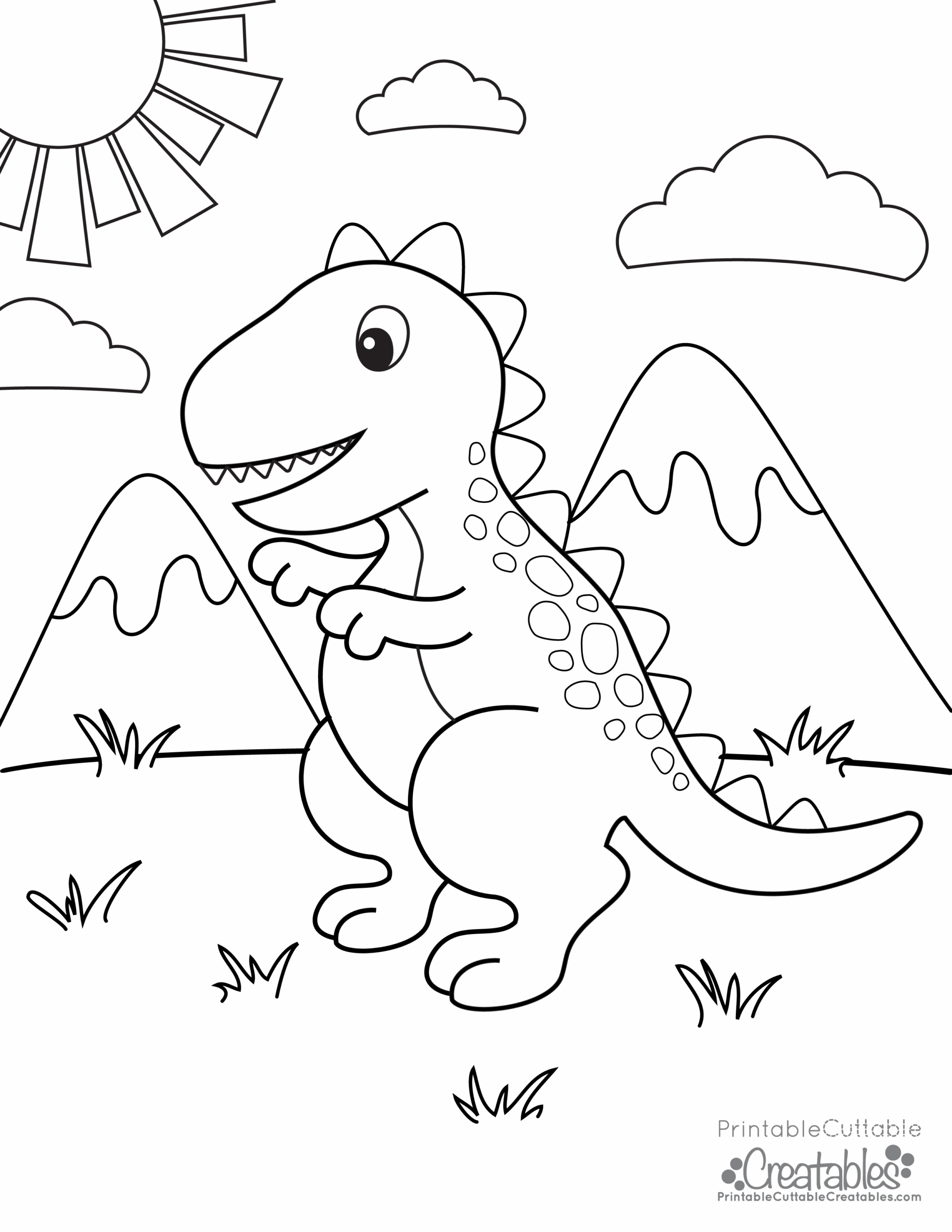Free Printable T Rex Dinosaur Coloring Page Free Printable T Rex Dinosaur Coloring Page