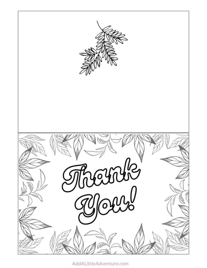 Free Printable Thank You Cards To Color Add A Little Adventure Free Printable Thank You Cards To Color Add A Little Adventure