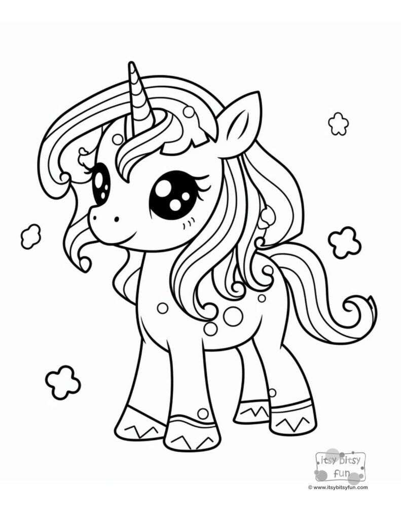 Free Printable Unicorn Coloring Pages Itsy Bitsy Fun