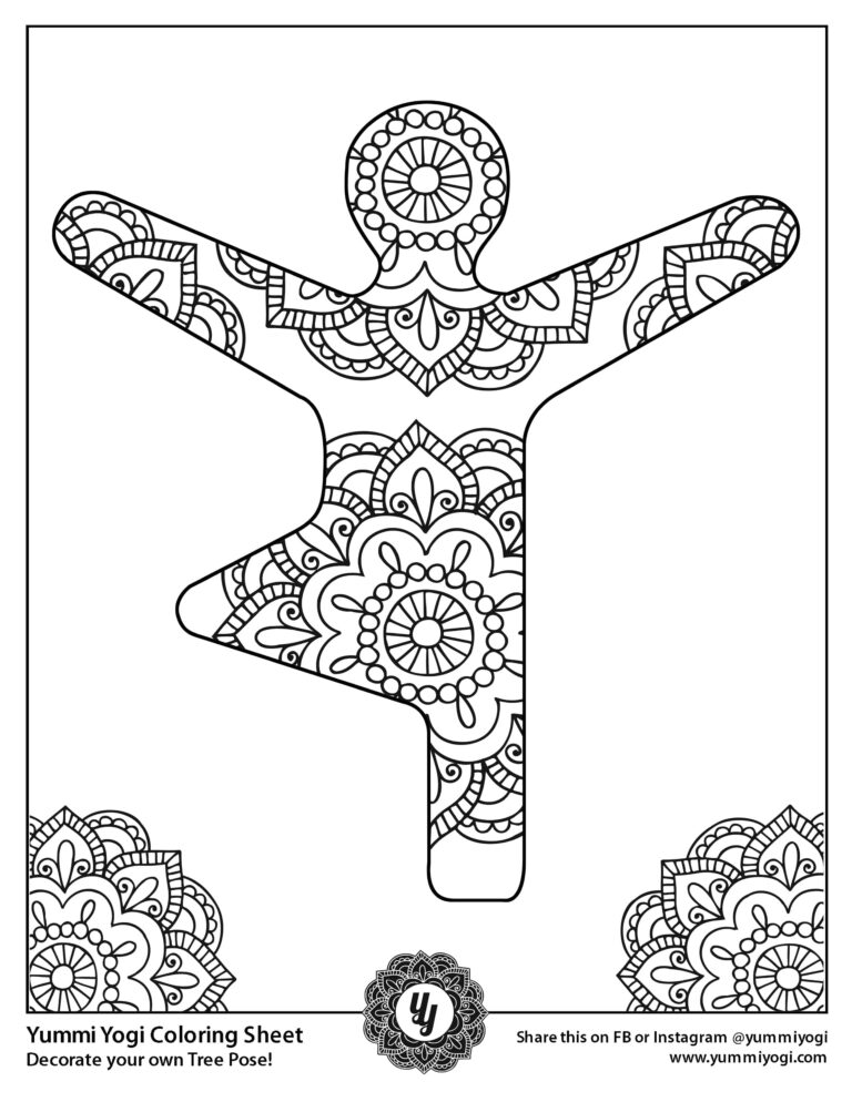 FREE Printable YOGA Coloring Page Yummi Yogi