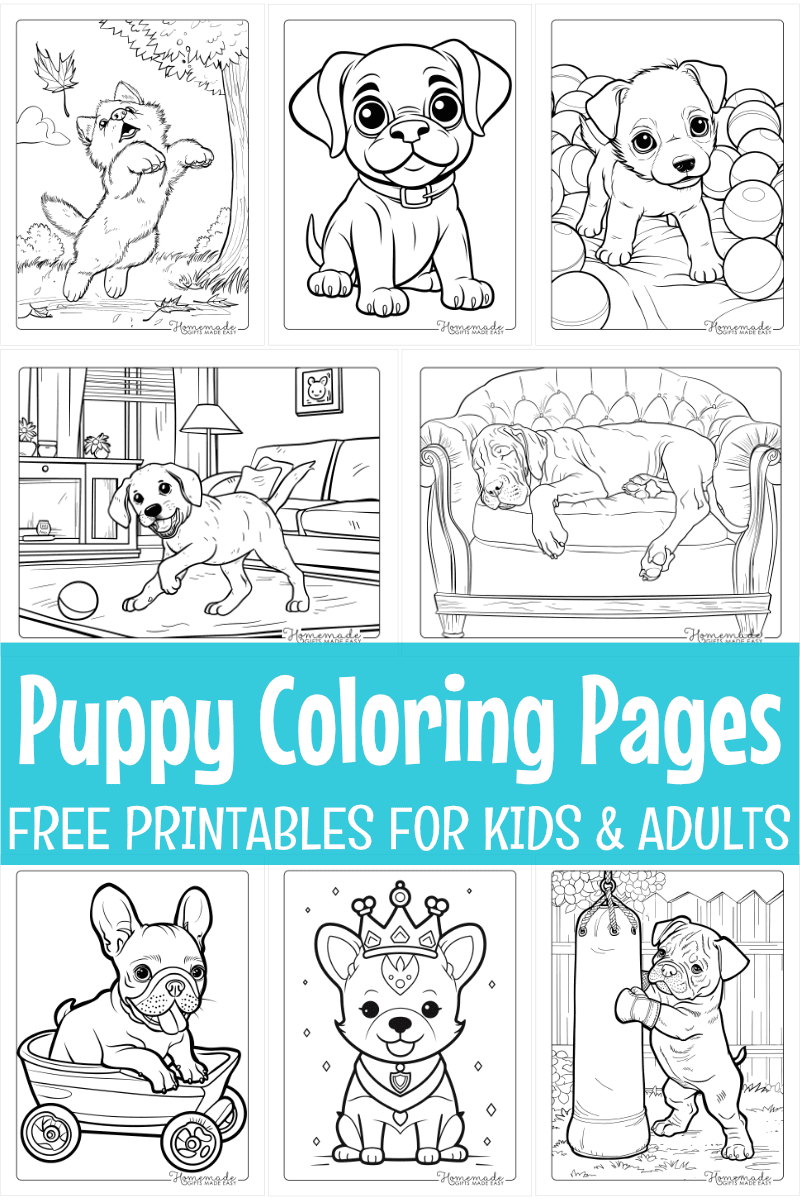 printable puppy coloring pages