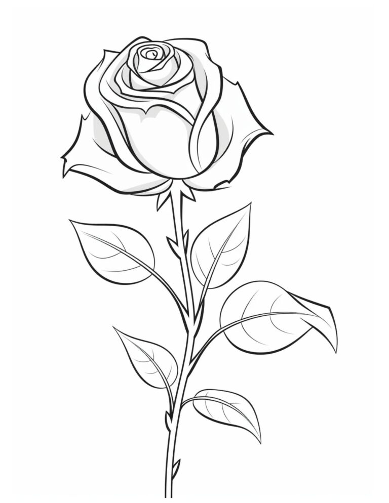 Free Rose Coloring Pages For Kids And Adults To Enjoy Skip To My Lou