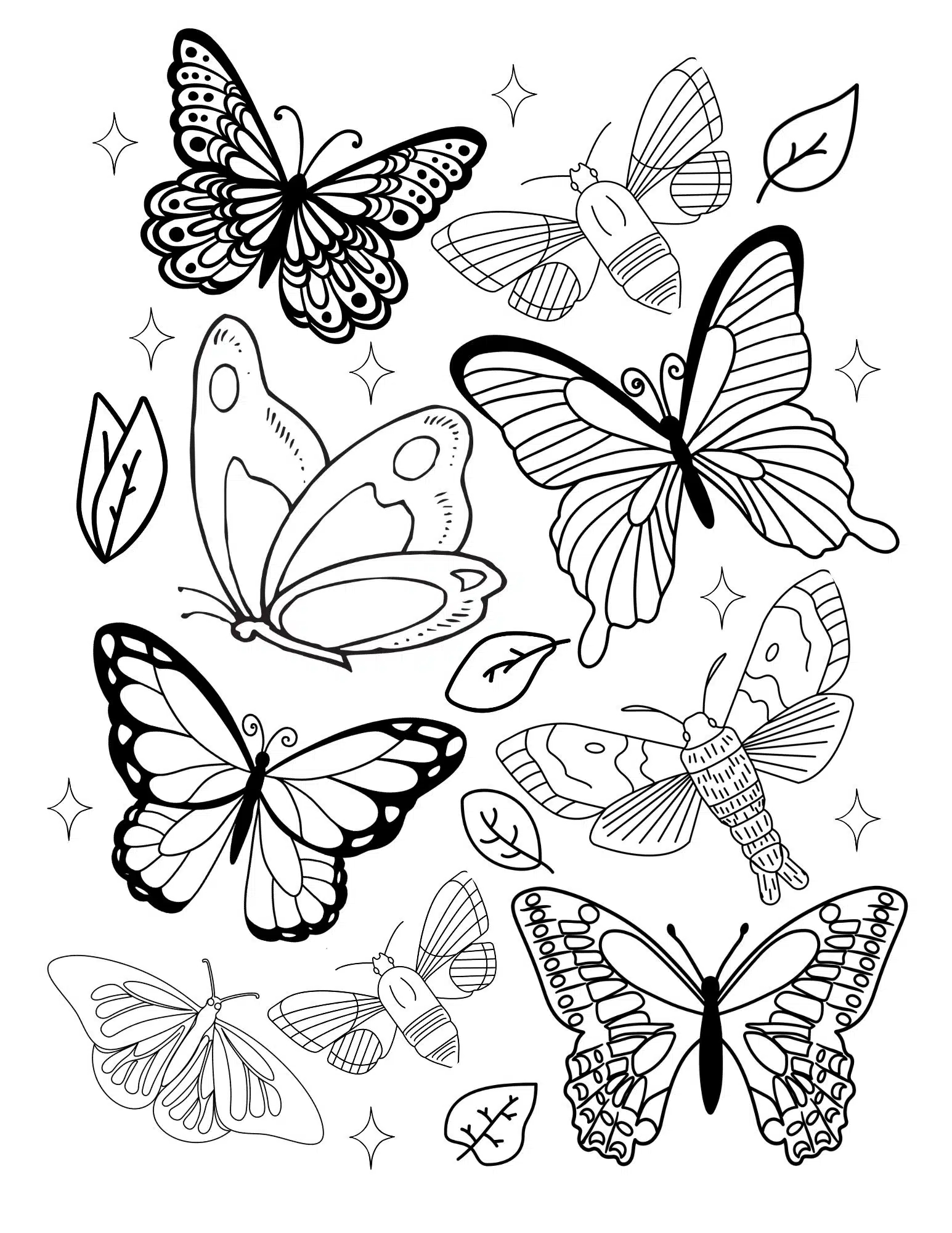 printable butterfly coloring pages