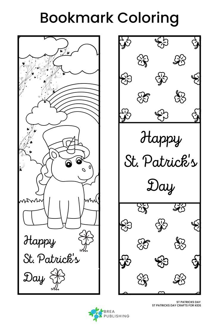free printable coloring st pattys day bookmarks free printable coloring st pattys day bookmarks