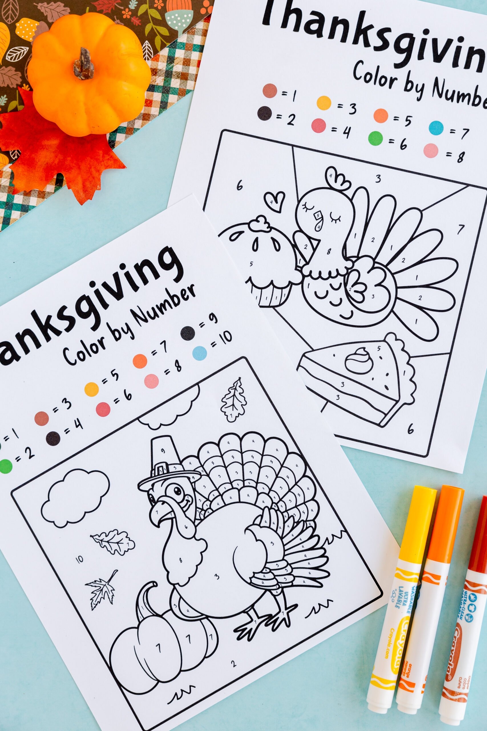 thanksgiving color by number printables thanksgiving color by number printables