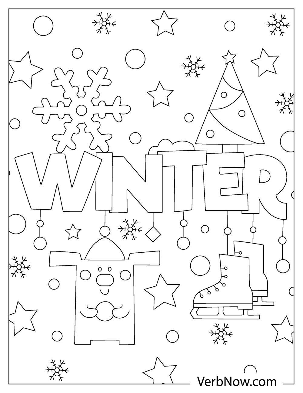 free printable winter coloring pages pdf