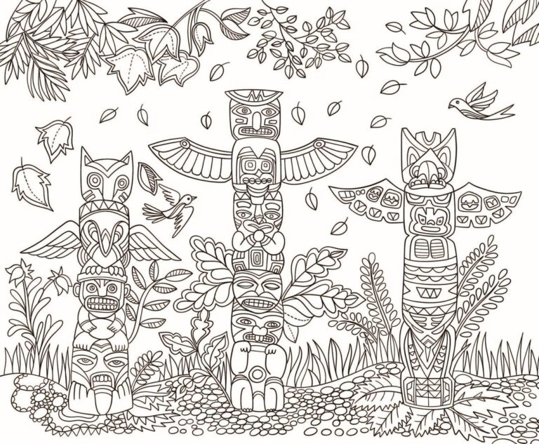 Freebie Friday 09 27 19 Native American Spirit Coloring Page