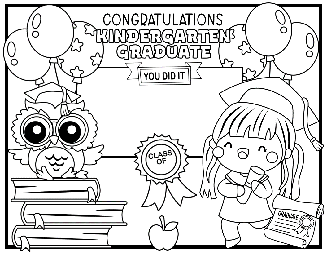 From Cap And Gown To Crayons Graduation Coloring Placemats For Your Little Graduate Simply Love Printables