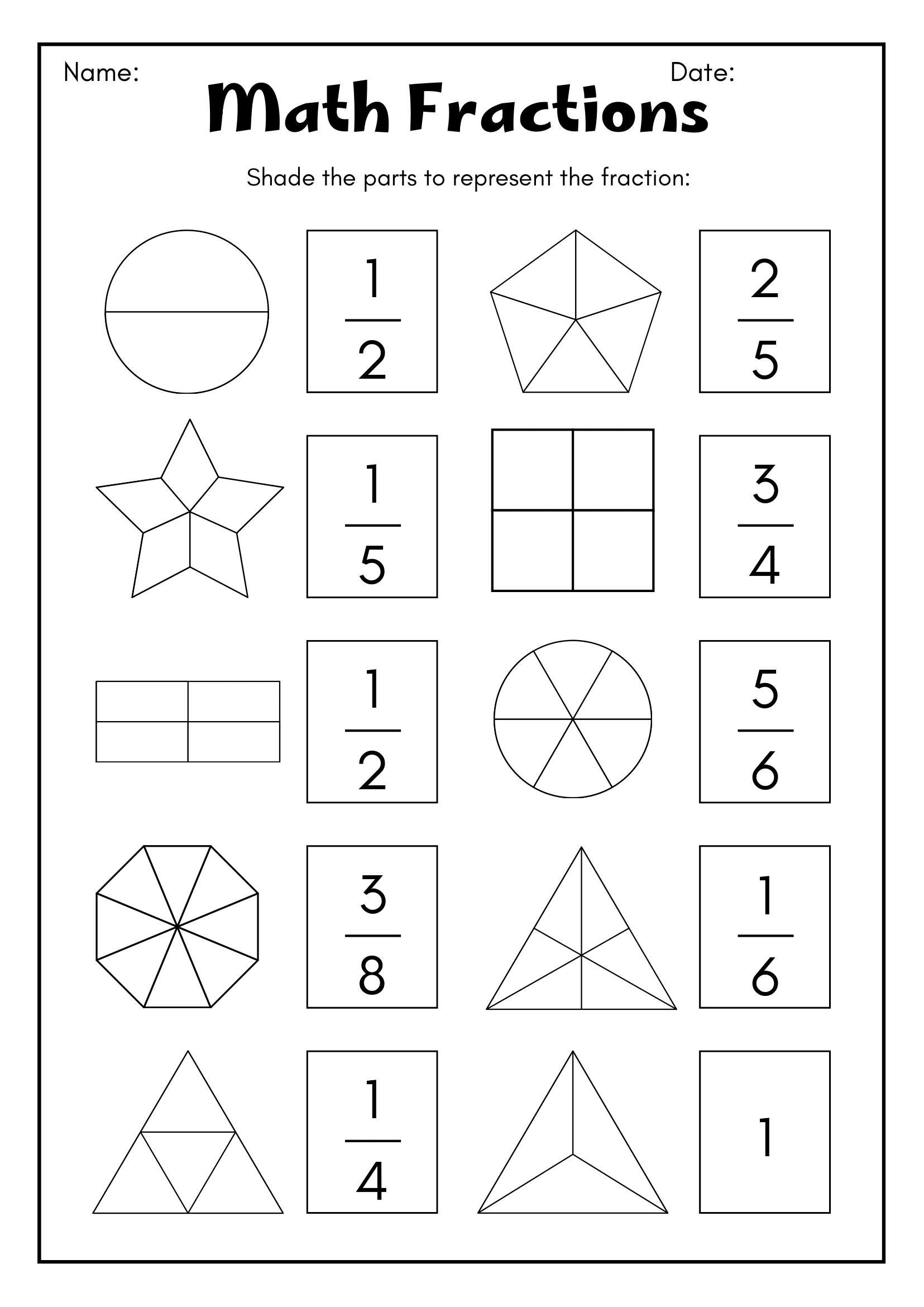 Fun Math Fraction Worksheets For 3rd Graders Made By Teachers Fun Math Fraction Worksheets For 3rd Graders Made By Teachers