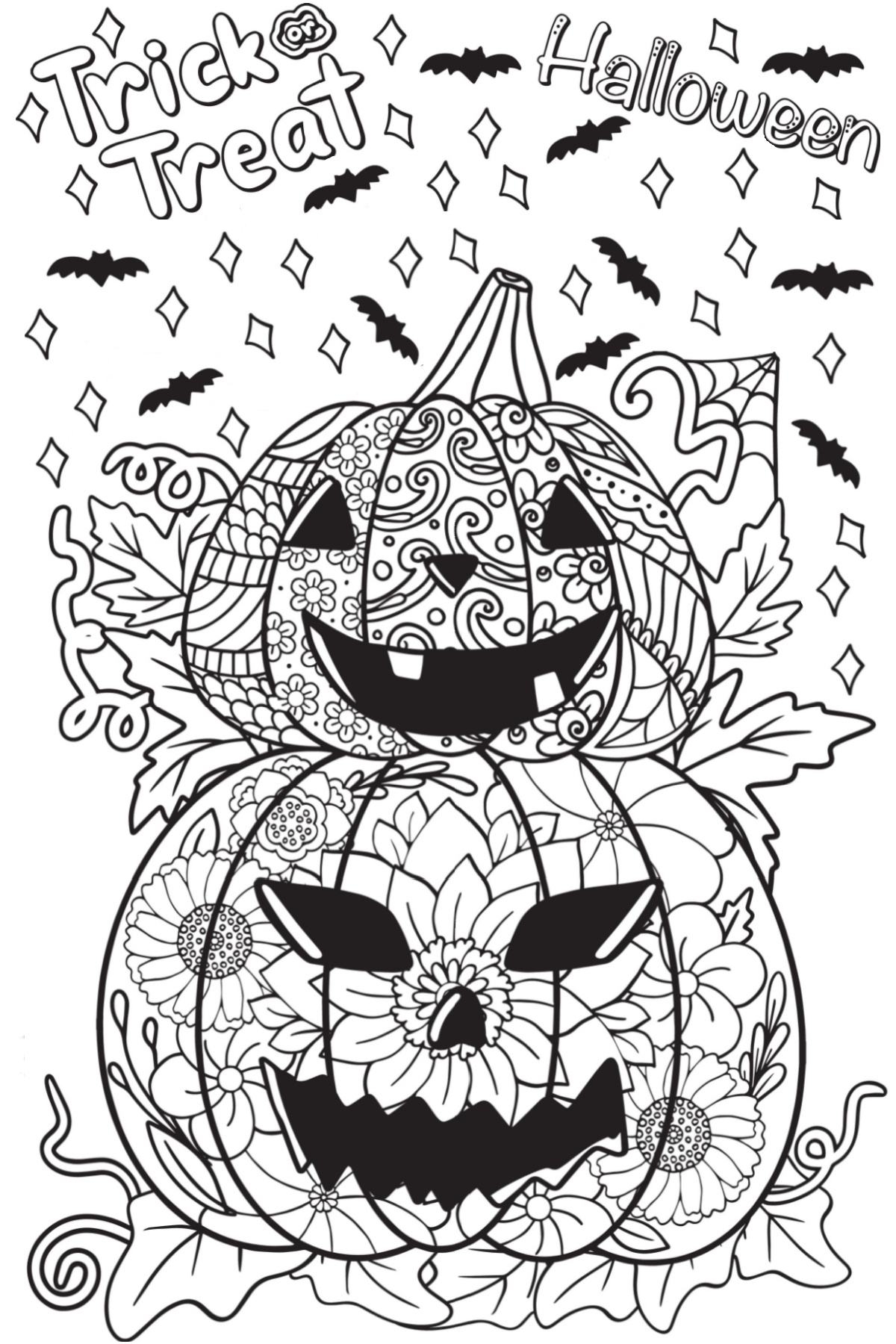 printable coloring sheets for halloween