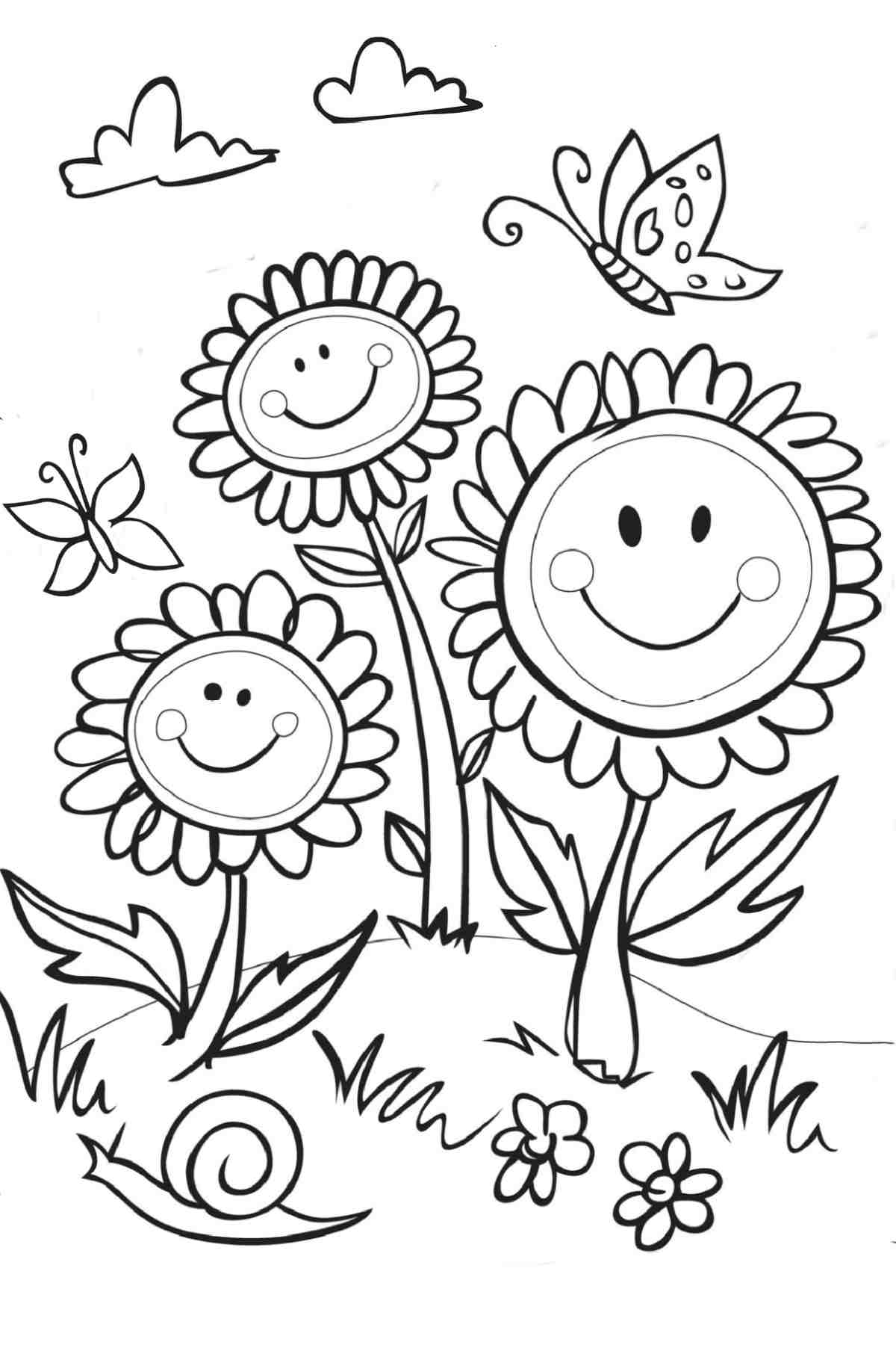 spring printable coloring pages
