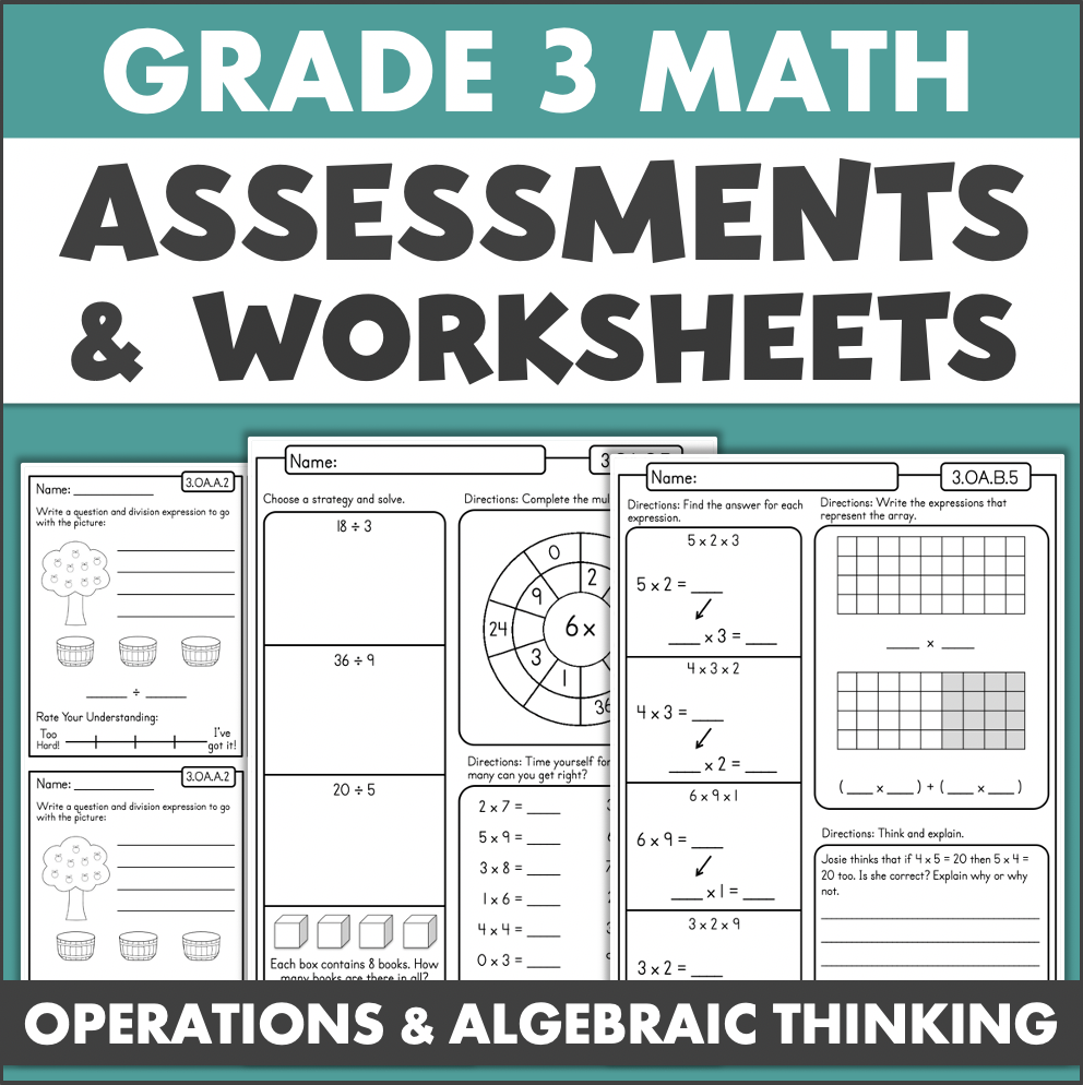 Gr 3 Multiplication Division Assessments Worksheets Made By Teachers