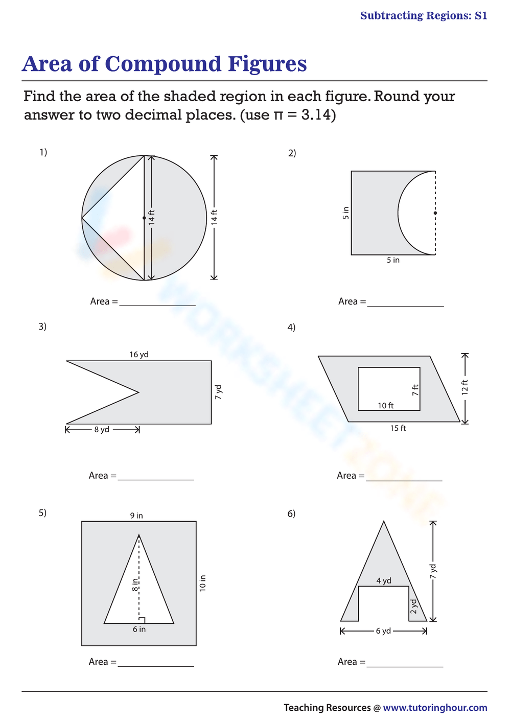 area of composite figures worksheet area of composite figures worksheet