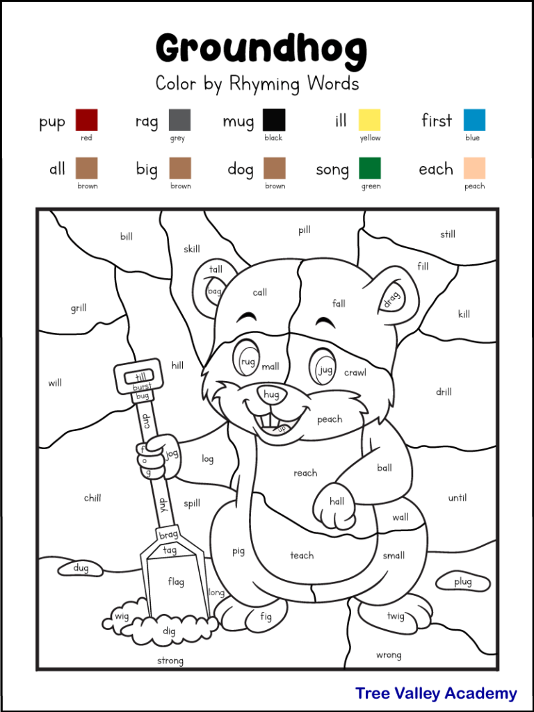 groundhog day coloring pages free printable
