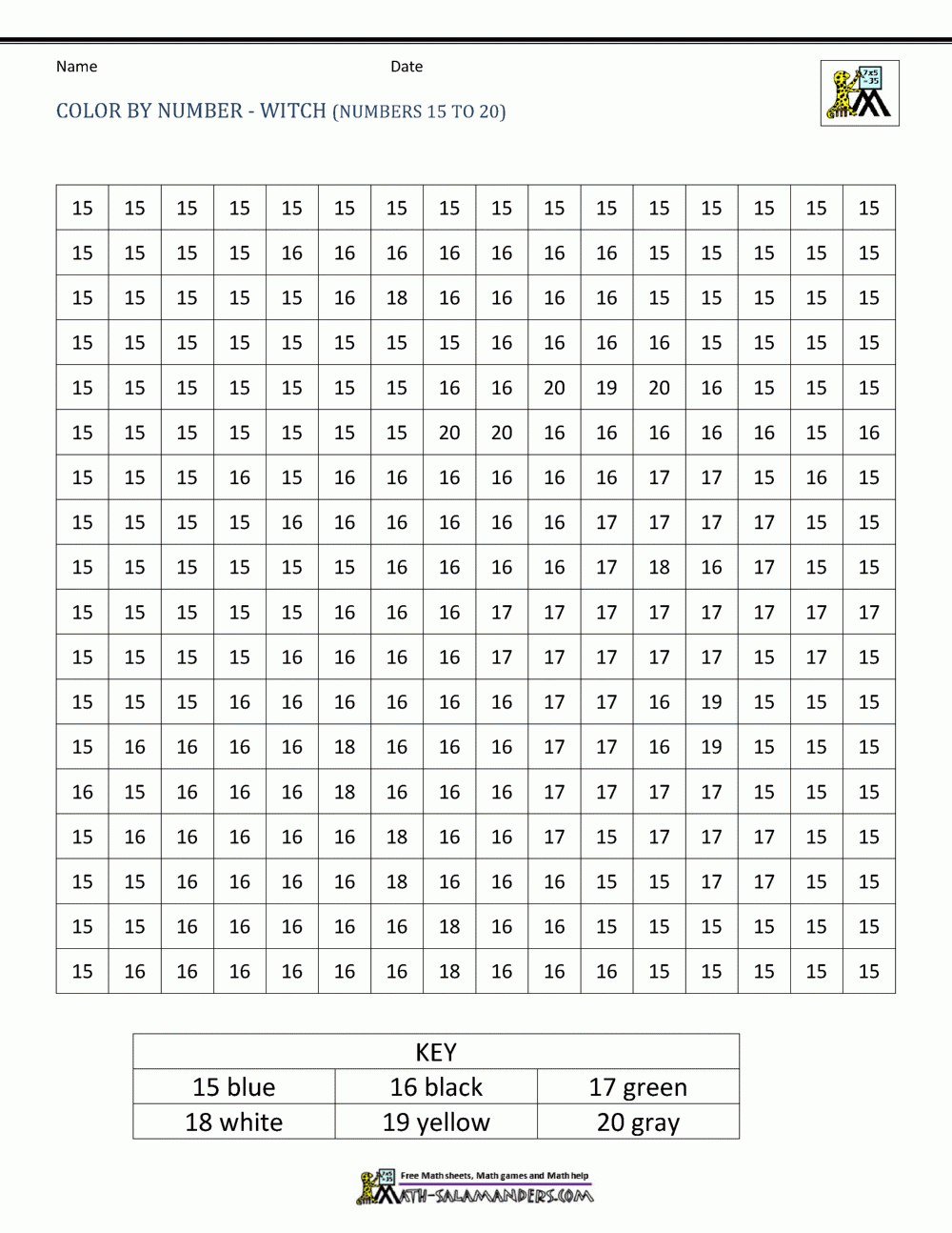 Halloween Color By Number Halloween Color By Number