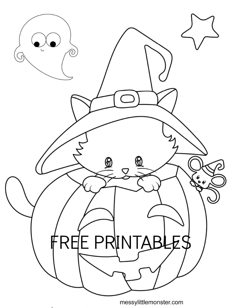free coloring pages for halloween printable