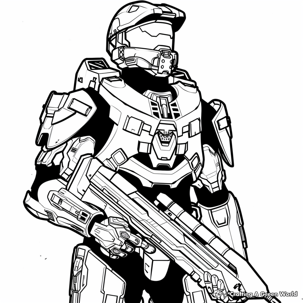 free printable halo coloring pages