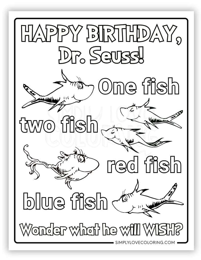 Happy Birthday Dr Seuss Coloring Pages Free PDF Printables Simply Love Coloring