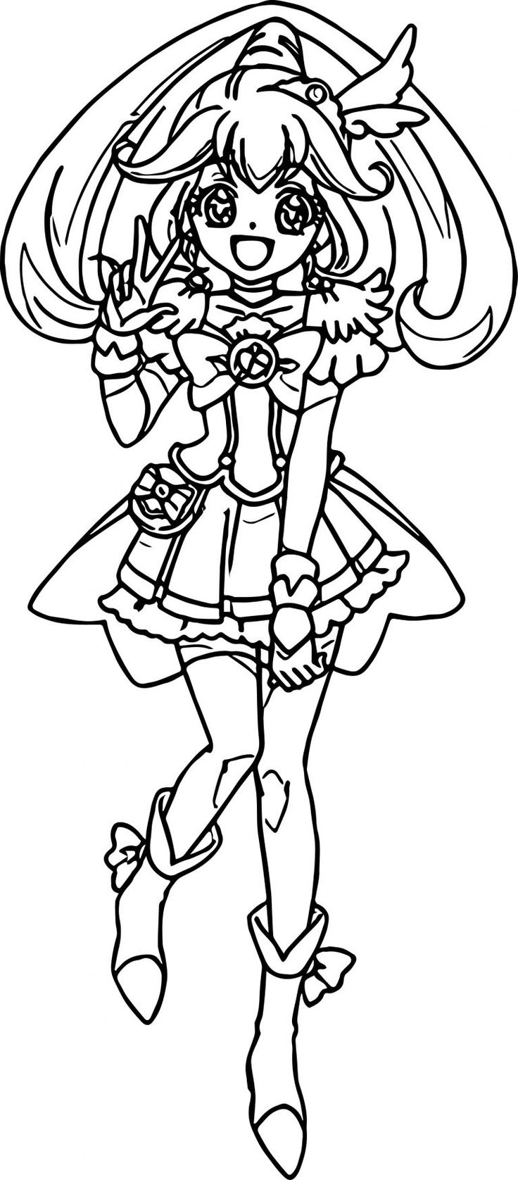 Happy Glitter Force Coloring Page Wecoloringpage Happy Glitter Force Coloring Page Wecoloringpage