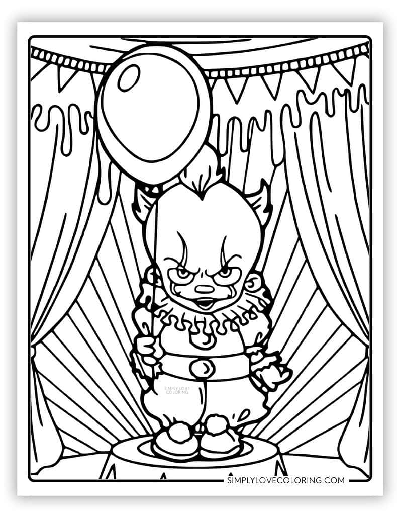 Horror Coloring Pages Free PDF Printables Simply Love Coloring