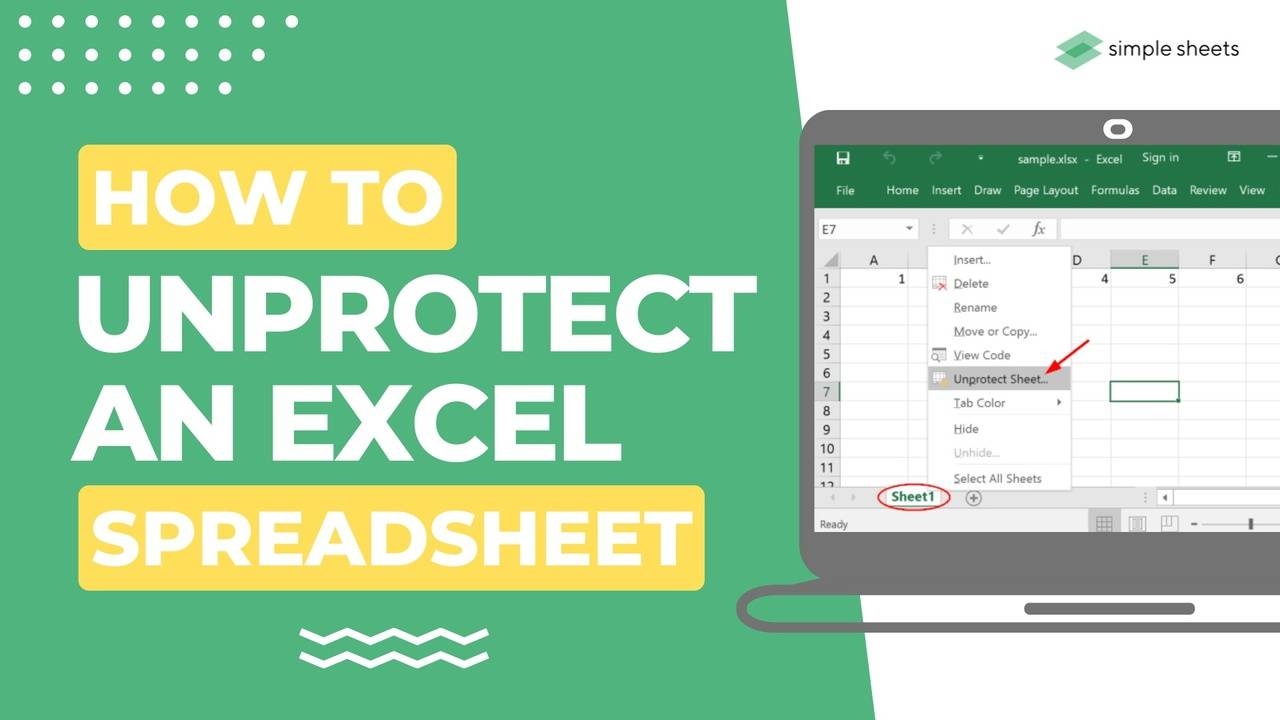 how to unprotect worksheet