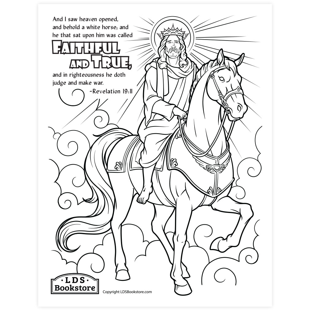 I Saw Heaven Opened Coloring Page Printable