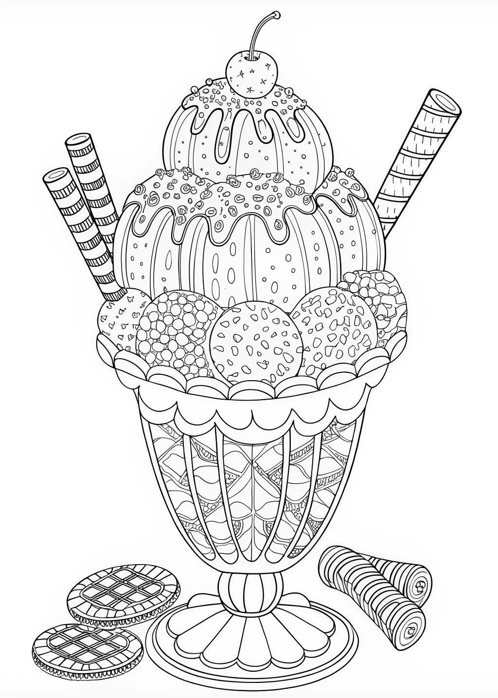 Ice Cream Coloring Pages For Seniors
