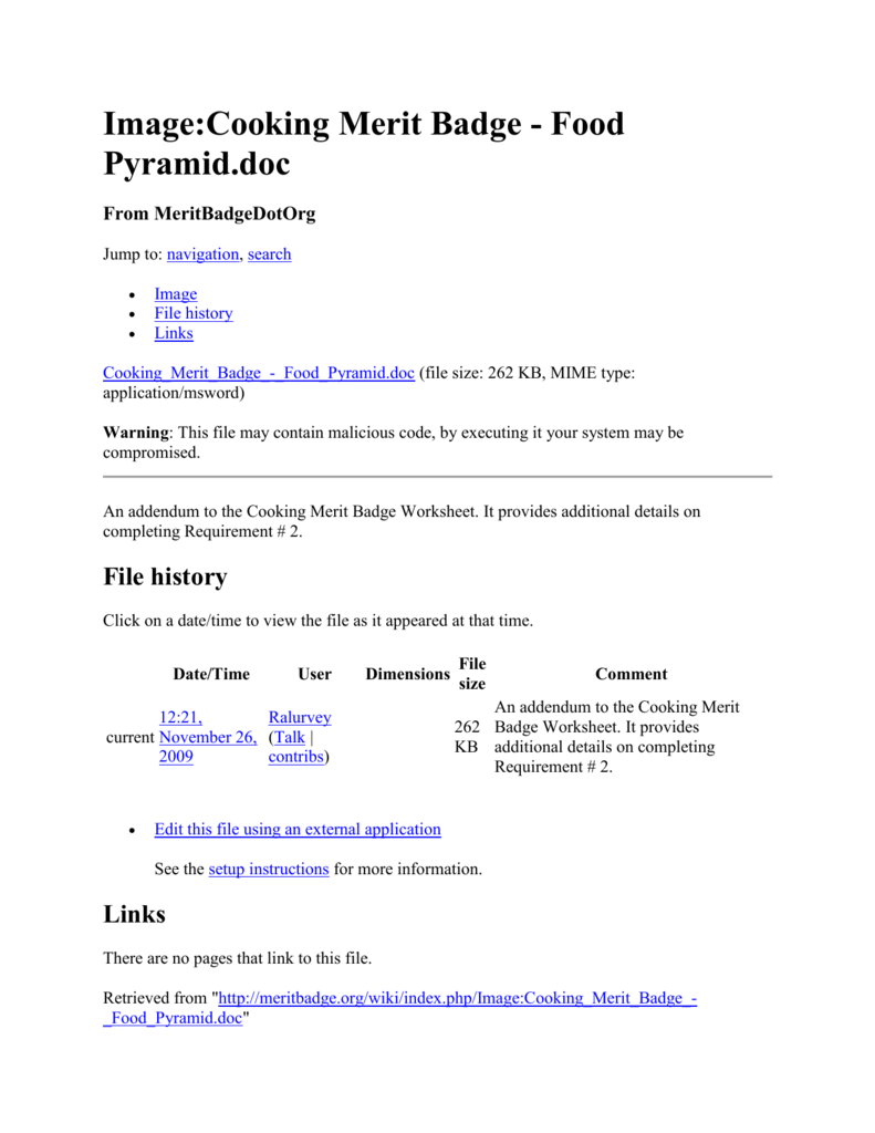 Image Cooking Merit Badge Food Pyramid