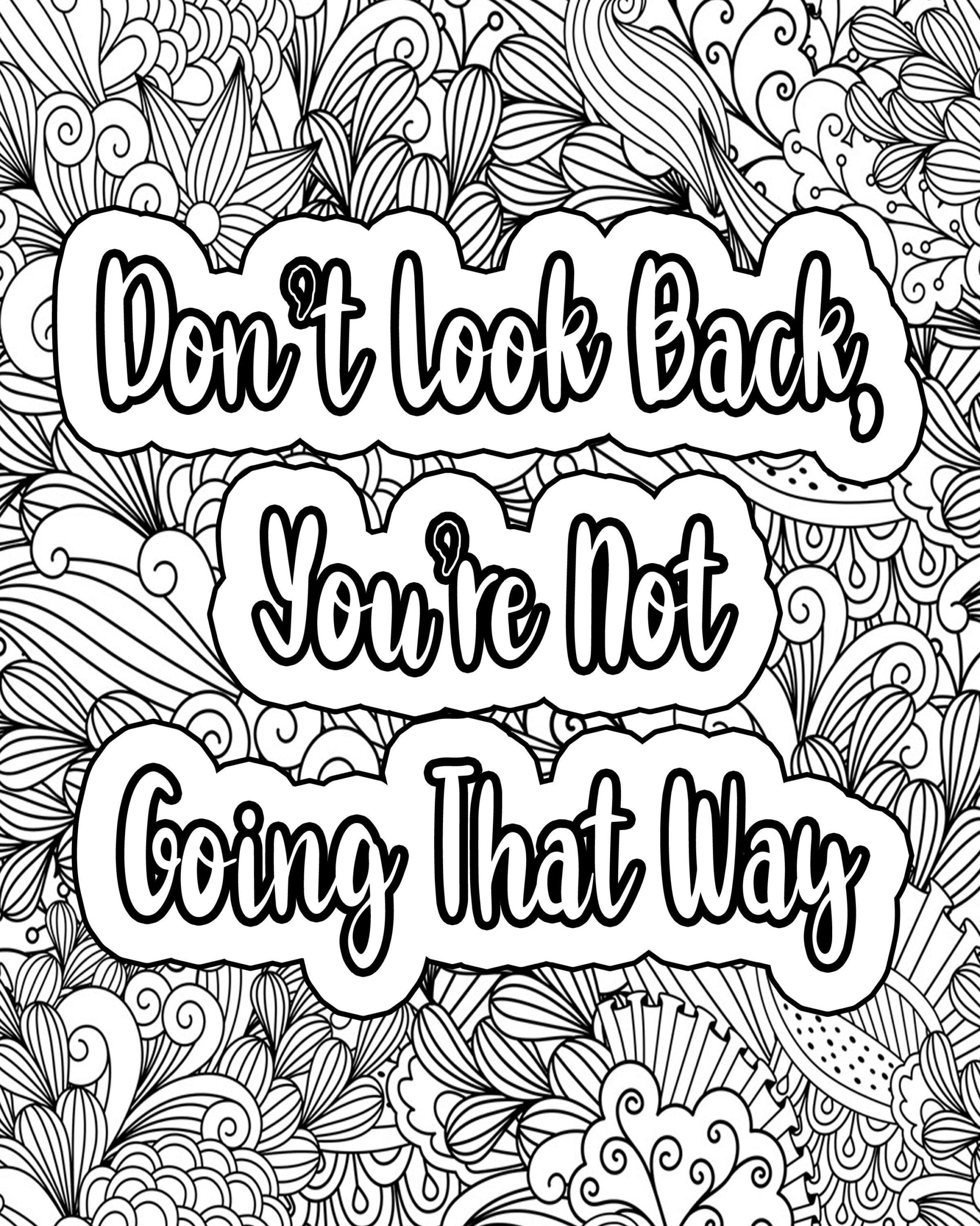 Inspirational Quote Zentangle Coloring Pages For Adults digital Download Etsy Inspirational Quote Zentangle Coloring Pages For Adults digital Download Etsy