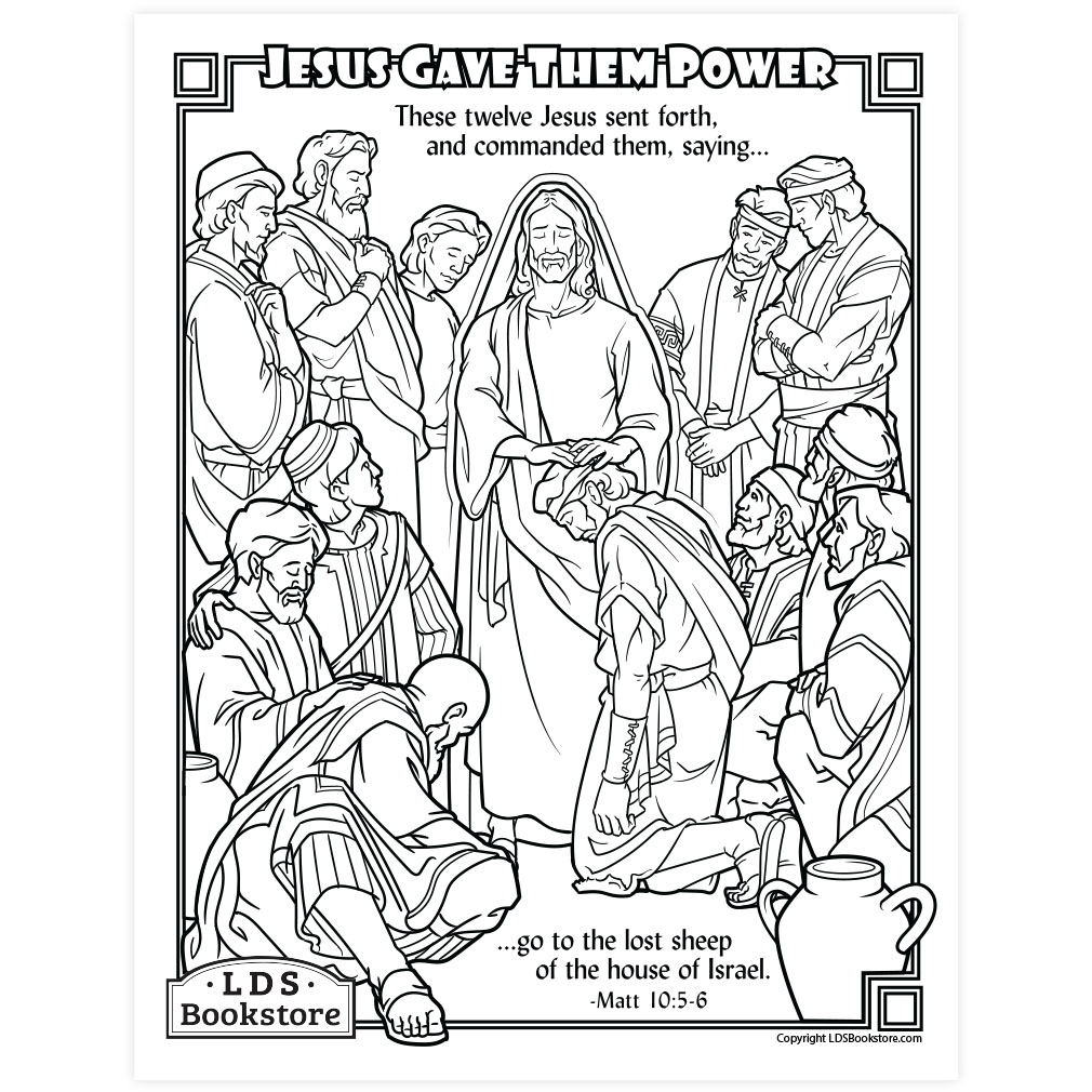 Jesus Calls The Twelve To Preach Bless Coloring Page Printable