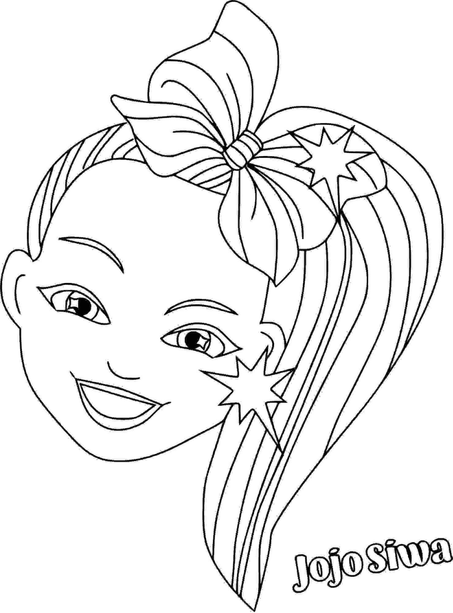 Jojo Siwa Coloring Page Bows Smiles Worksheet