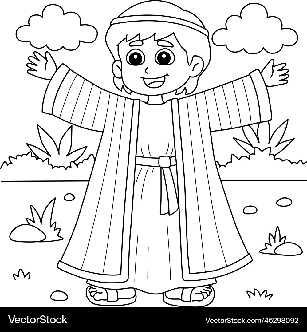 Joseph Coloring Page Biblical Figure Royalty Free Vector Joseph Coloring Page Biblical Figure Royalty Free Vector