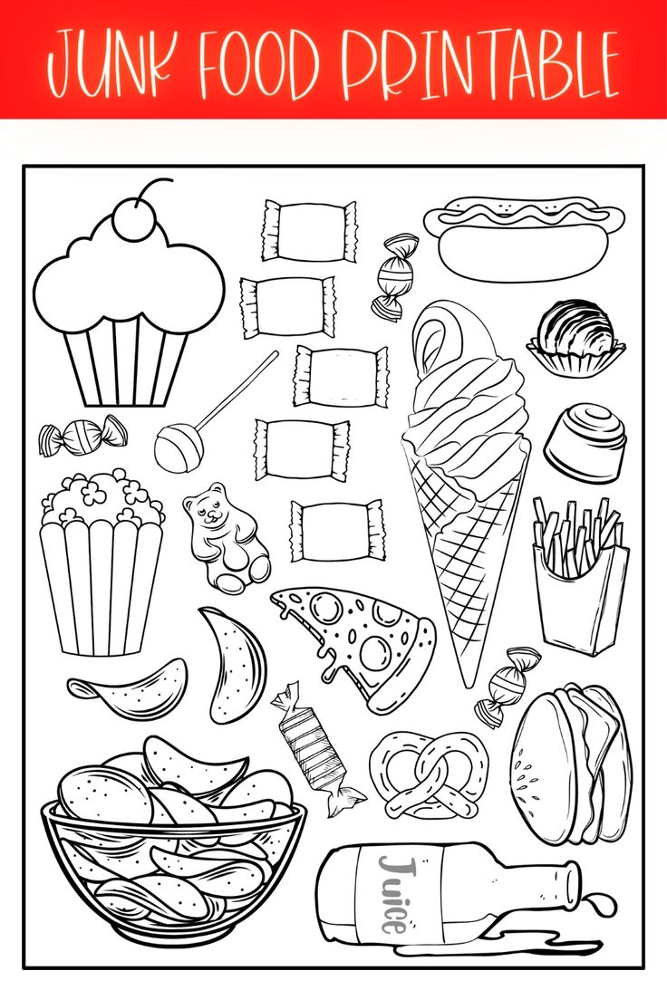 printable coloring pages food printable coloring pages food