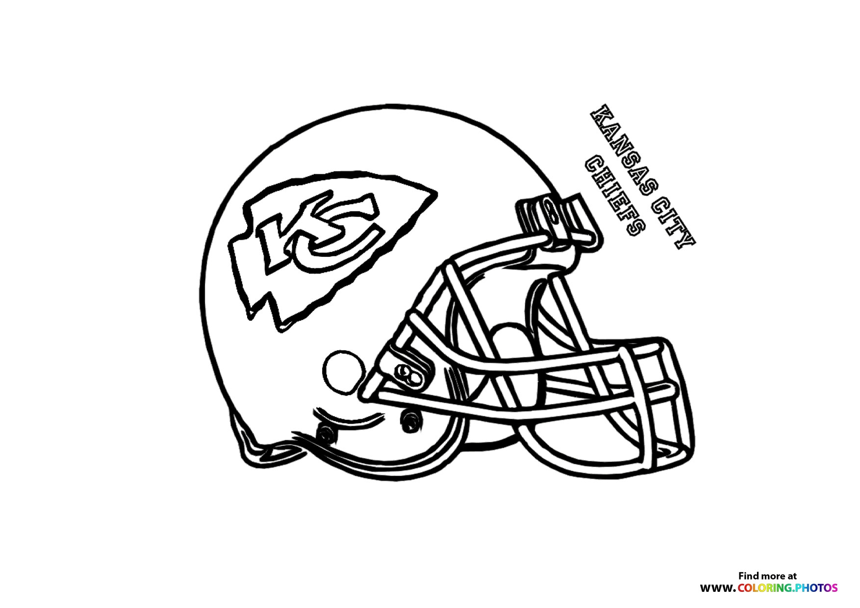 Kansas City Chiefs NFL Helmet Coloring Pages For Kids