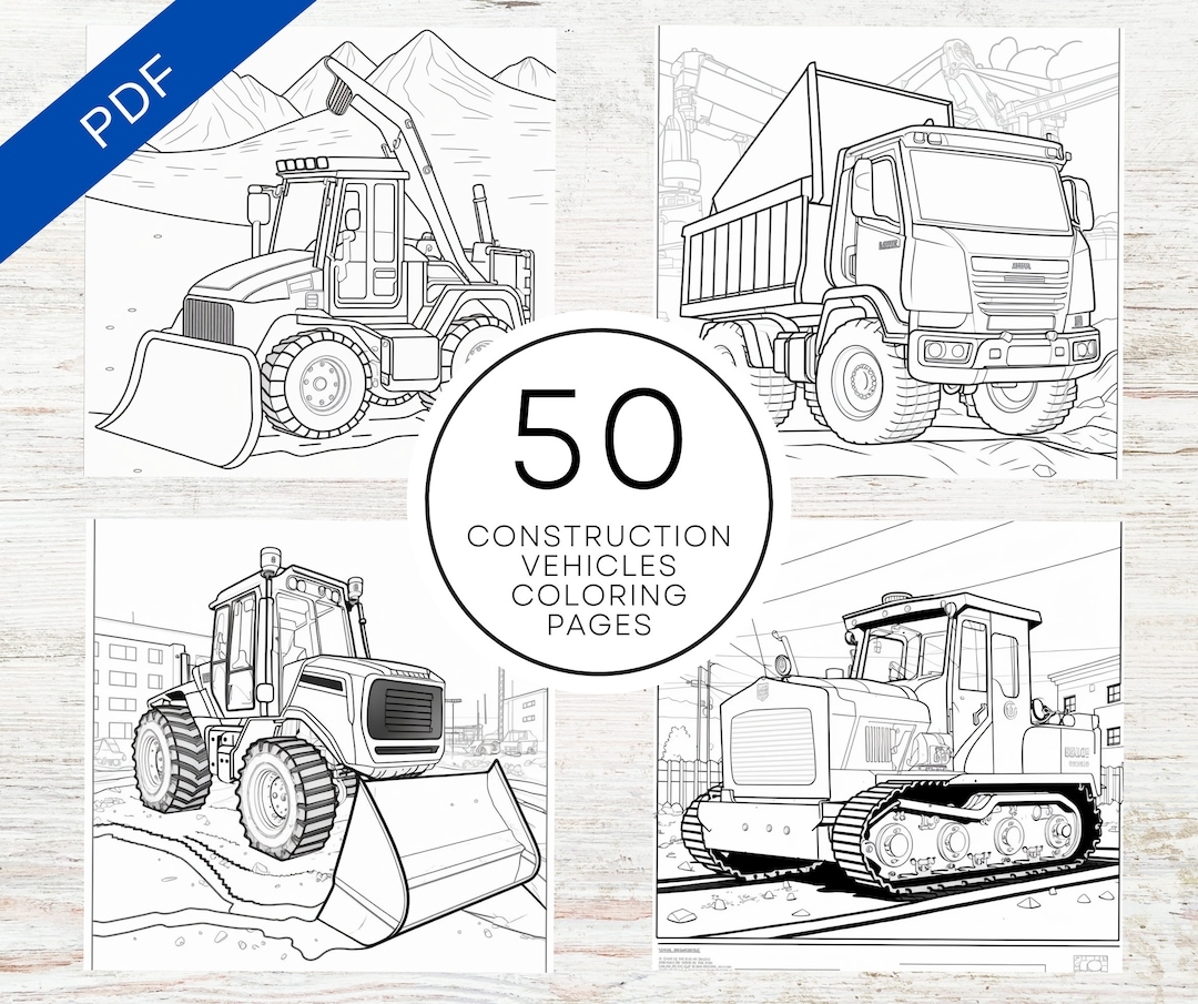printable construction vehicle coloring pages