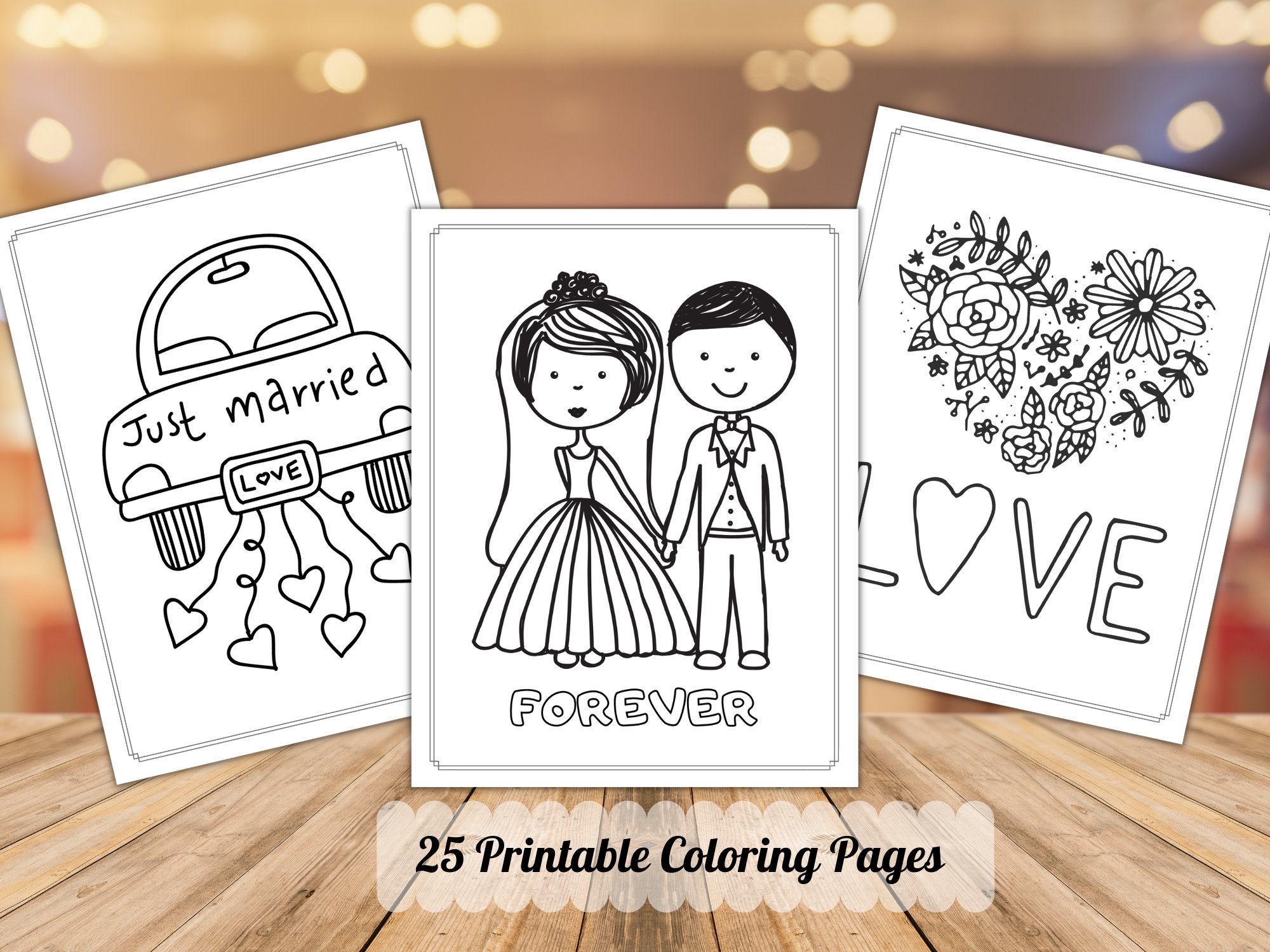 wedding coloring pages printables