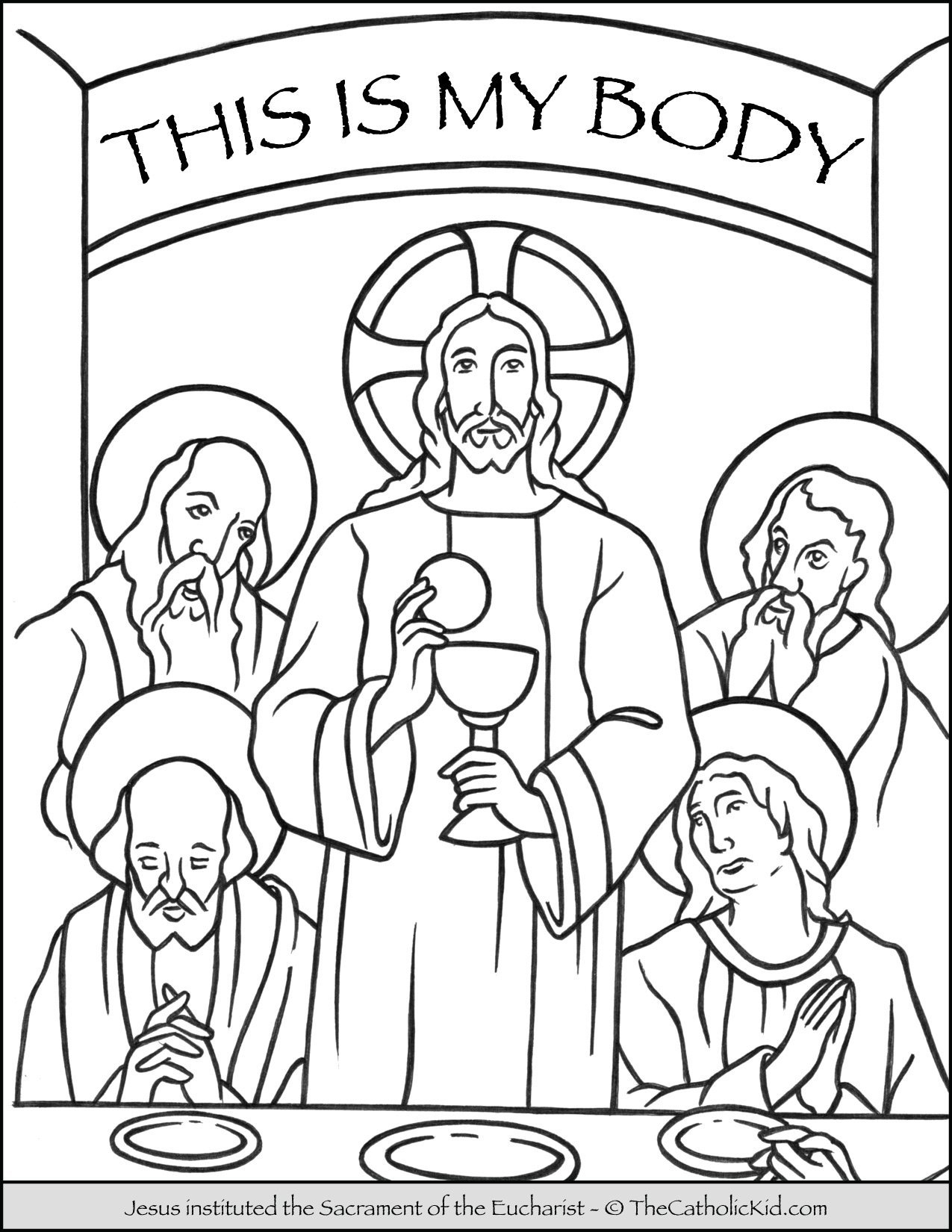 Last Supper Archives The Catholic Kid Catholic Coloring Pages And Games For Children