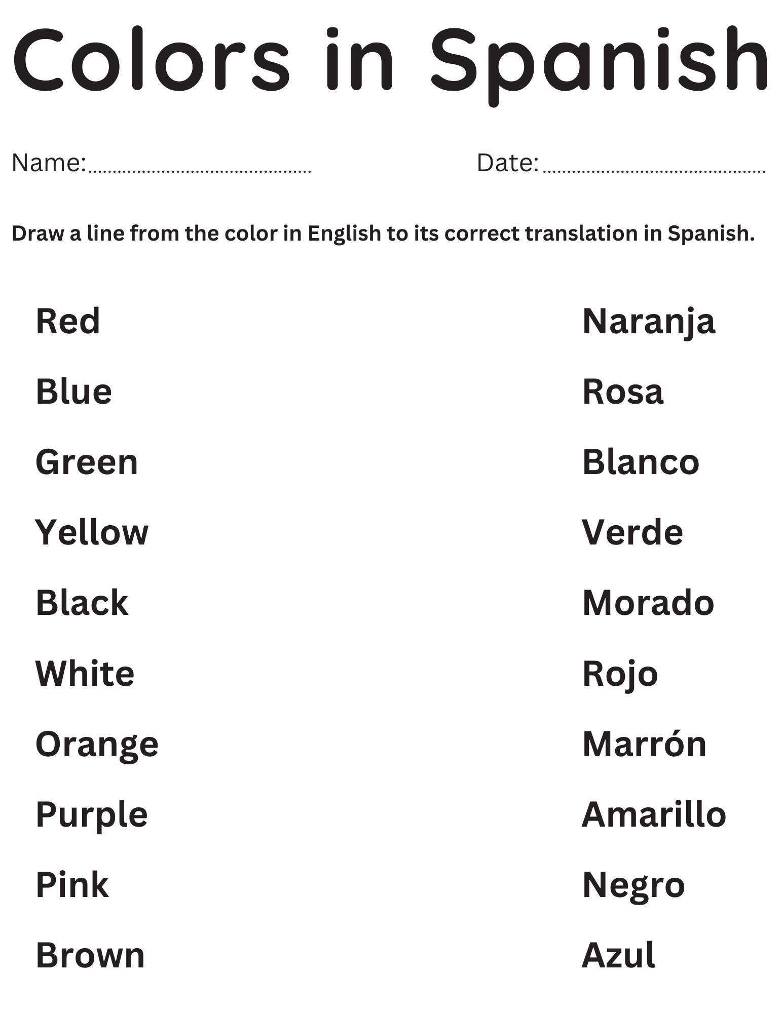 Learn Colors In Spanish Worksheet Los Colores En Espa ol Y En Ingl s Made By Teachers Learn Colors In Spanish Worksheet Los Colores En Espa ol Y En Ingl s Made By Teachers