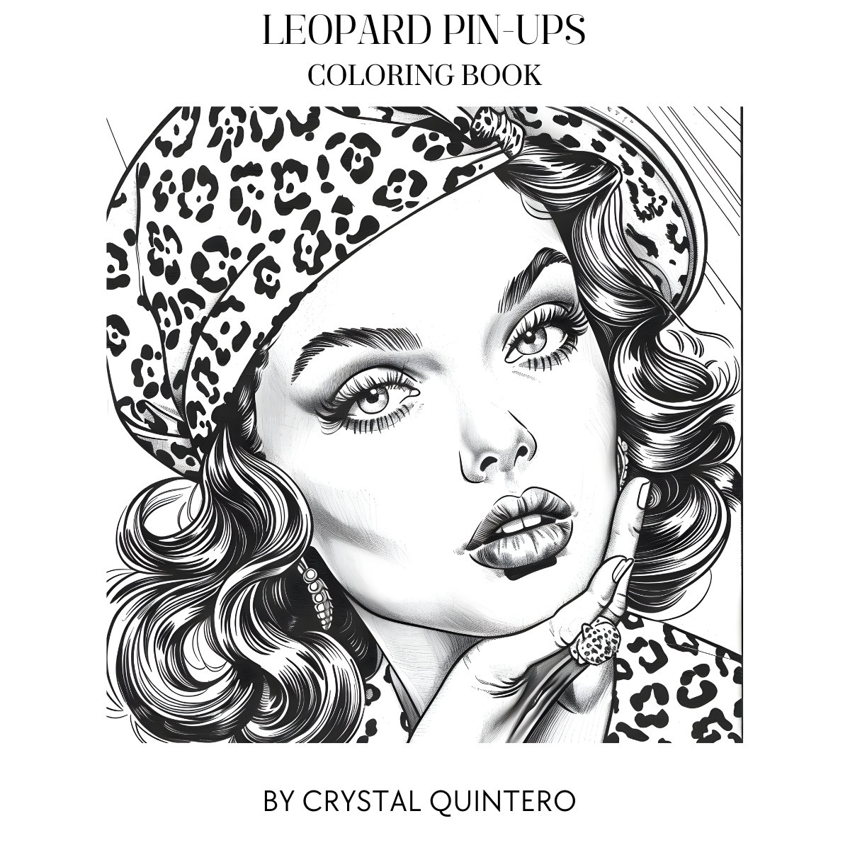 Leopard Pin ups Coloring Book Etsy Leopard Pin ups Coloring Book Etsy