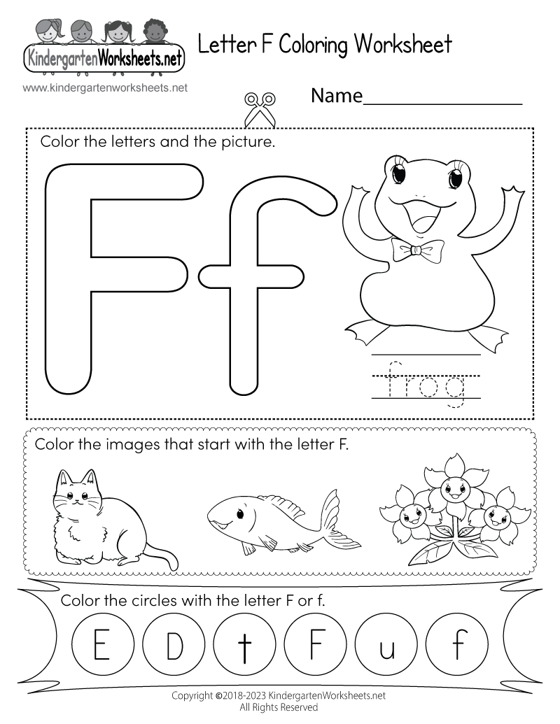 Letter F Coloring Worksheet Free Printable Digital PDF Letter F Coloring Worksheet Free Printable Digital PDF