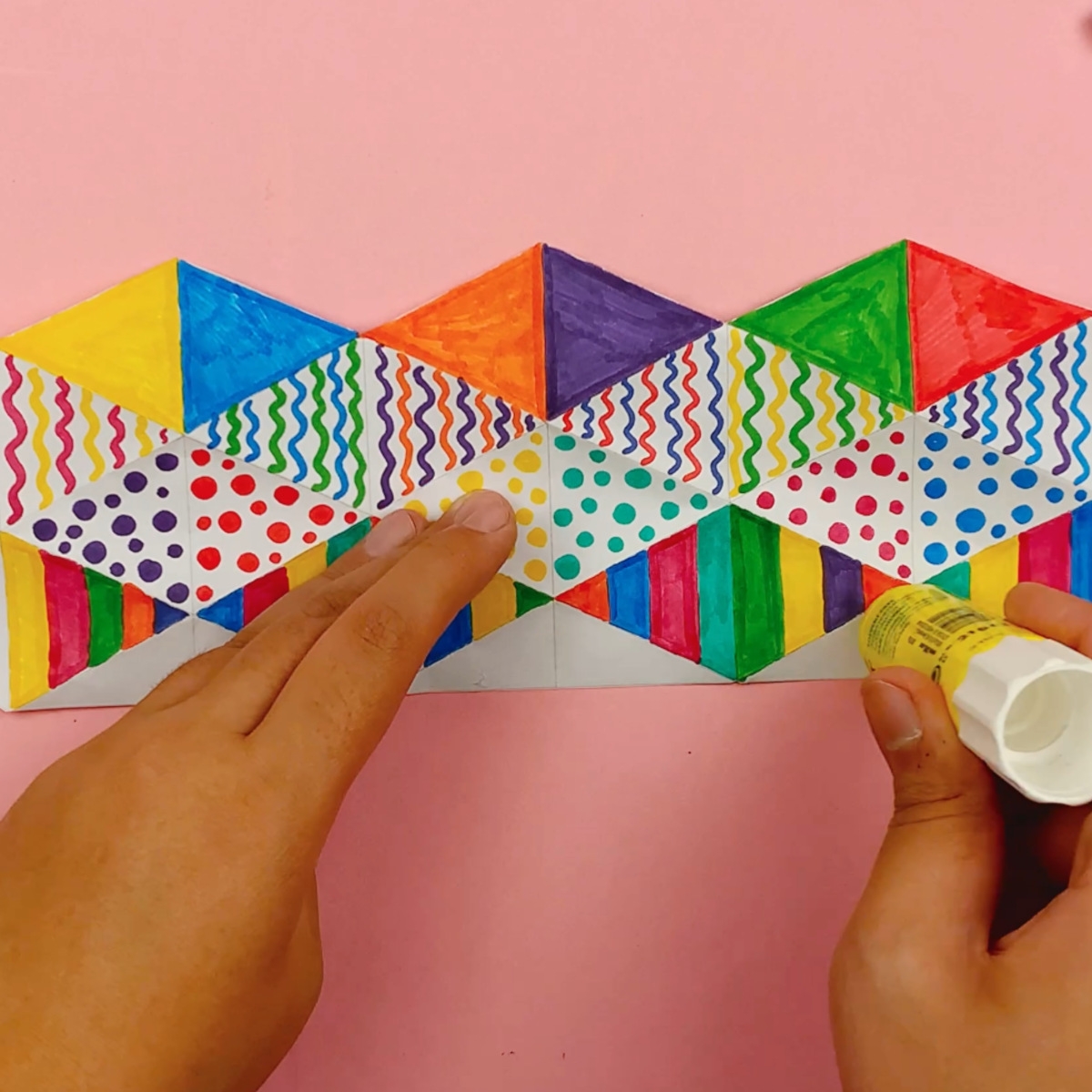 printable flextangle template colored