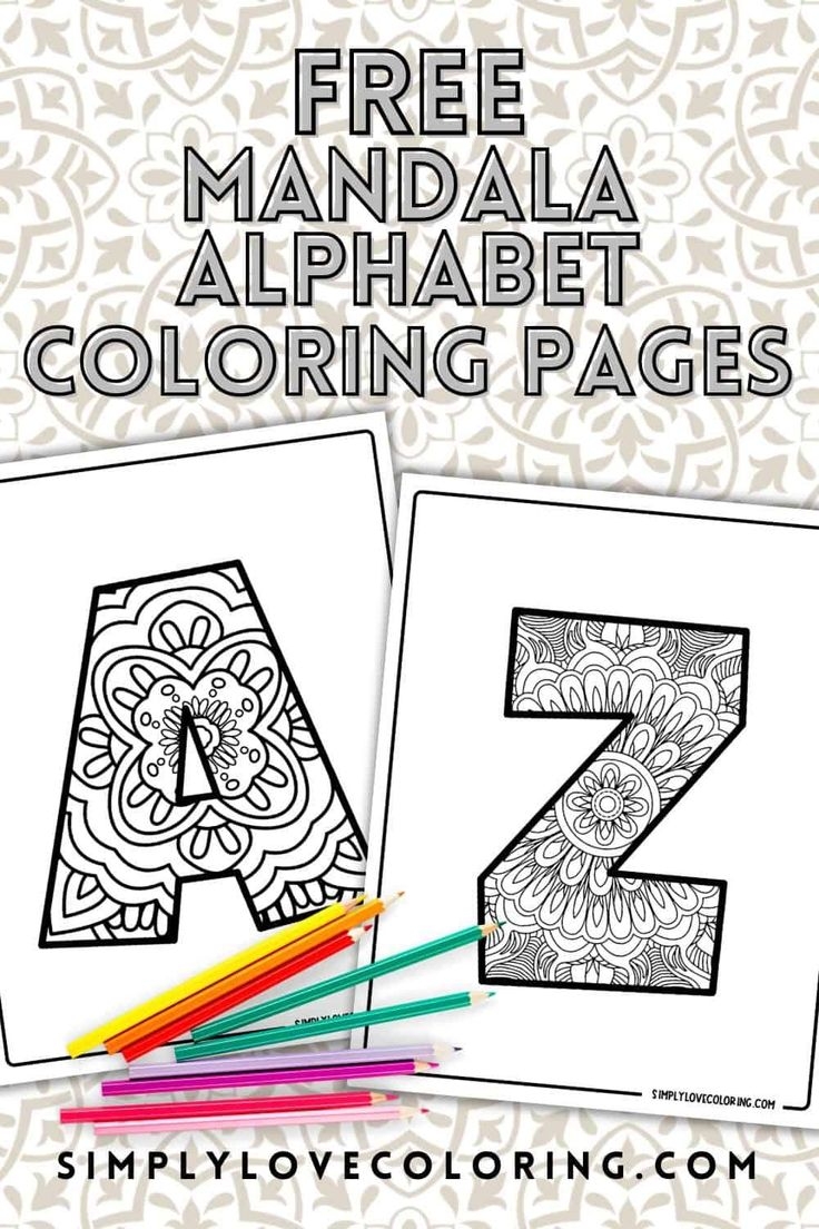 Mandala Alphabet Coloring Pages Free PDF Printables 