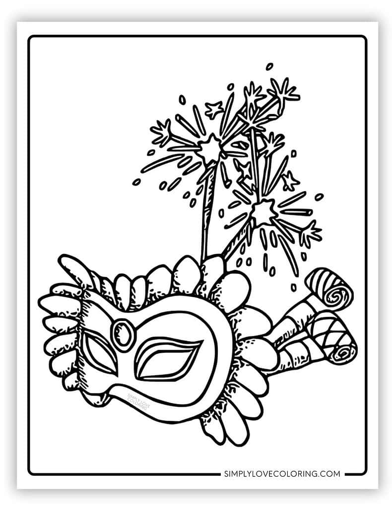 Mardi Gras Coloring Pages Free PDF Printables Simply Love Coloring