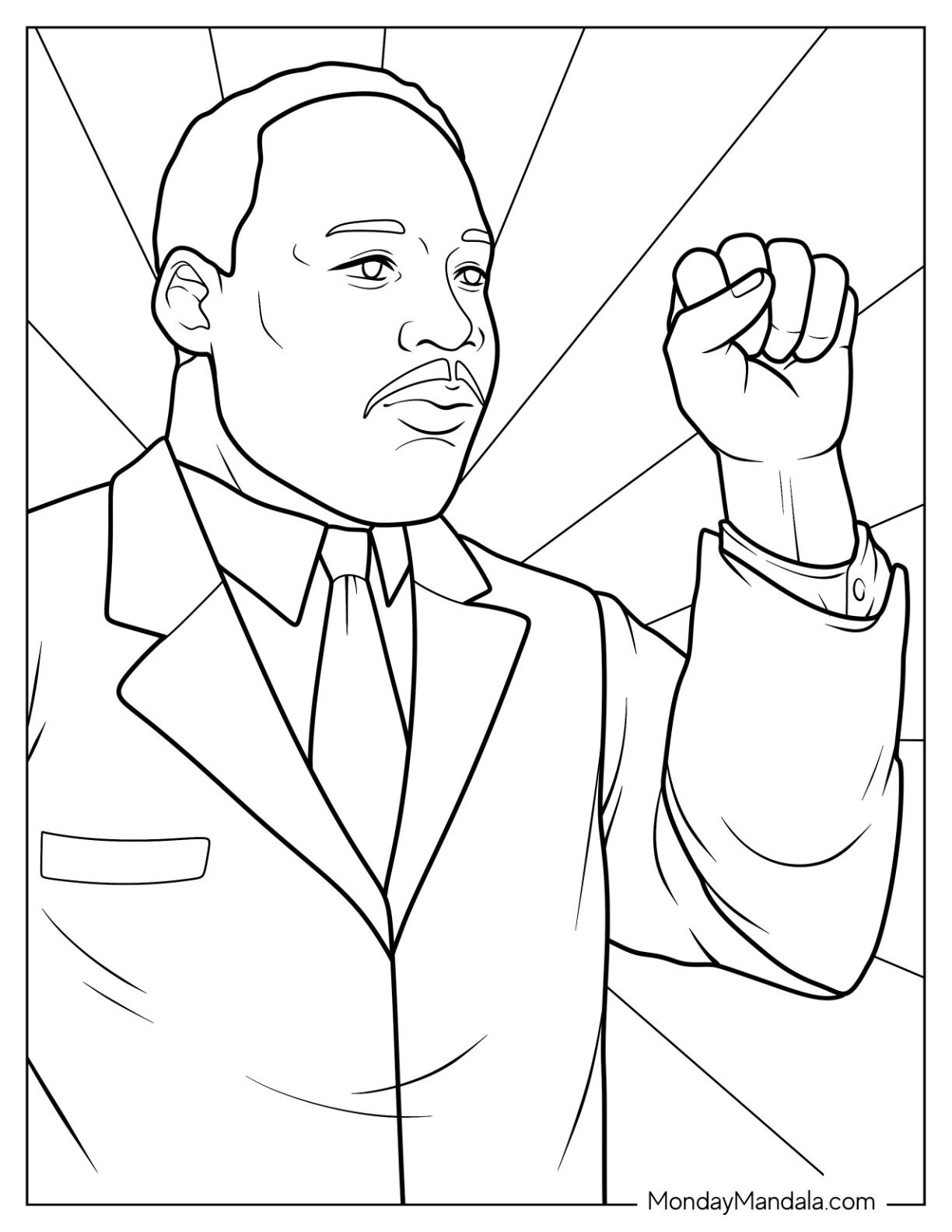 Martin Luther King Jr Coloring Pages Free Printables 