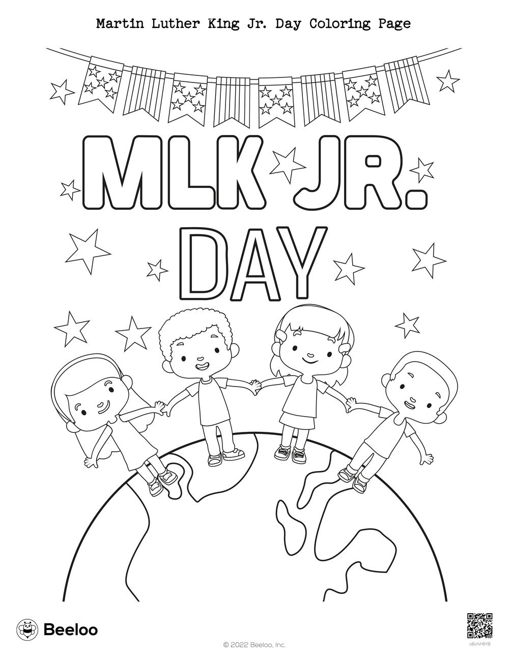 Martin Luther King Jr Day Coloring Page Beeloo Printable Crafts And Activities For Kids