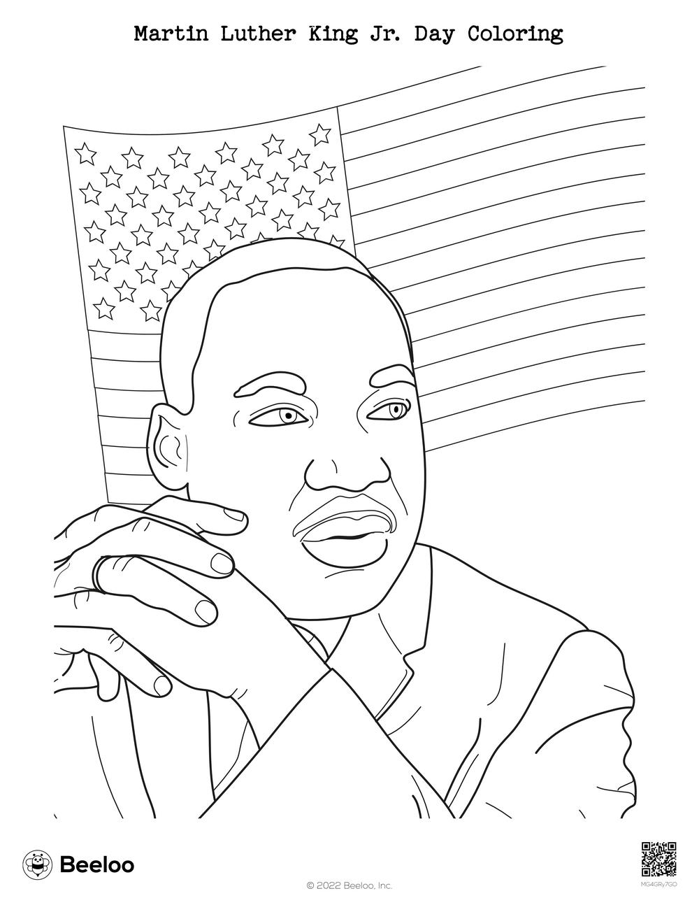 Martin Luther King Jr Day themed Coloring Pages Beeloo Printable Crafts And Activities For Kids
