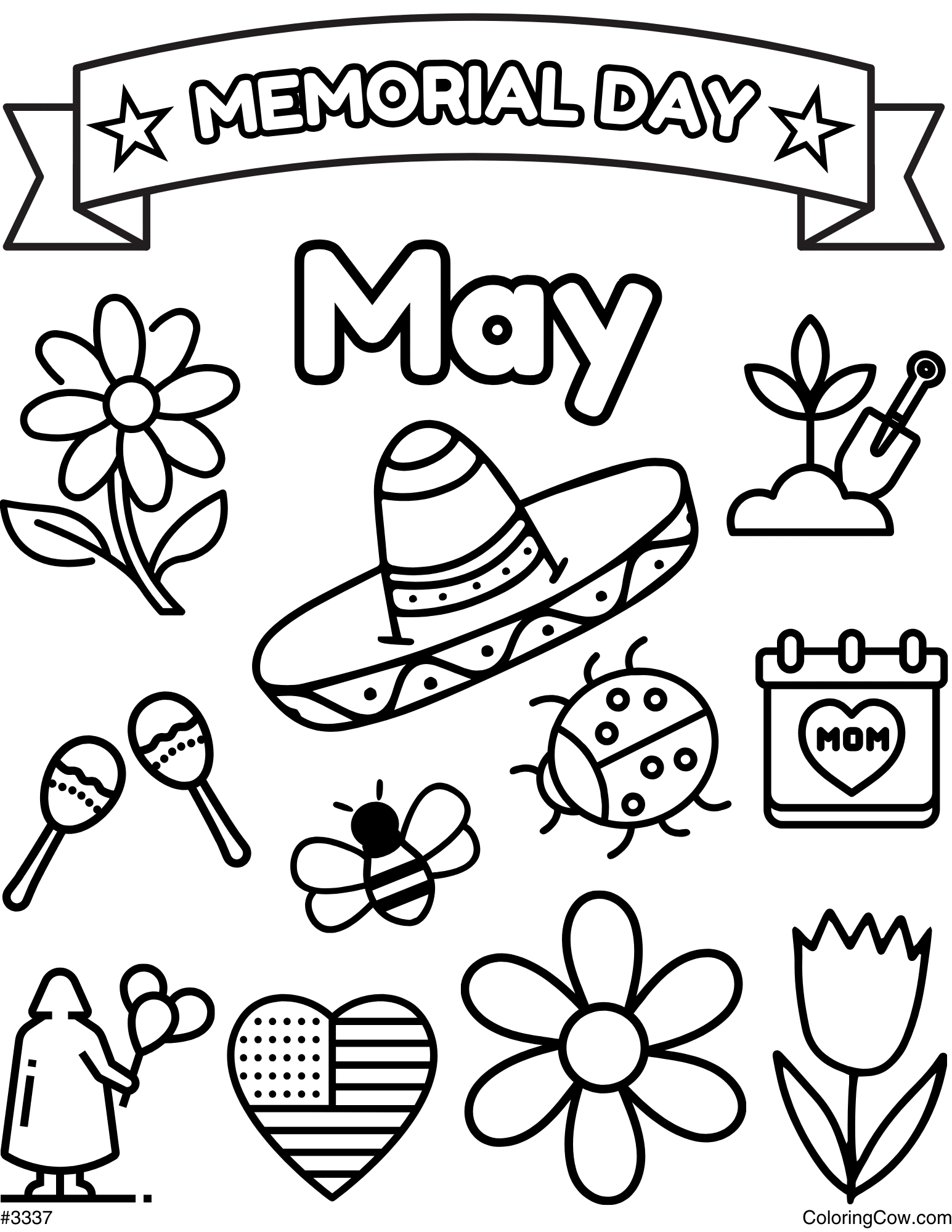 May Coloring Page